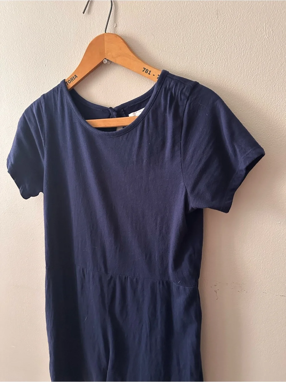 Melrose and Market Navy Short Sleeve Jumpsuit